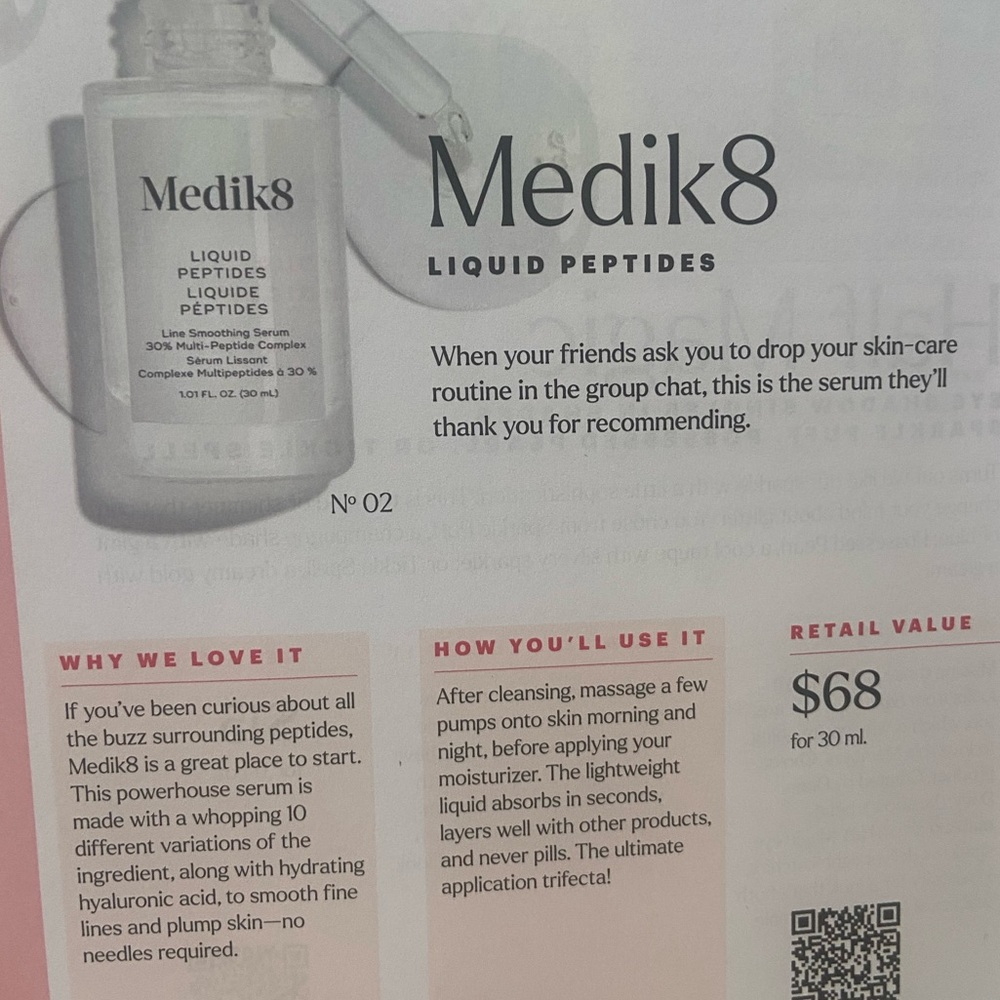 Medik8 Liquid Peptides Line Smoothing Serum NIB - Picture 2 of 5